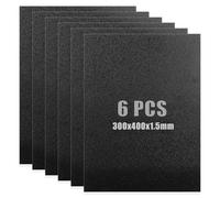 DAJAVE 6 láminas de plástico ABS, 300 x 400 x 1,5 mm, panel rígido moldeable con diferentes superficies, tablero de plástico negro para manualidades, proyectos, decoración del hogar