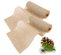 DAJAVE Camino de mesa de yute natural, 28 cm x 10 m, camino de mesa de yute, tela de lino, por metros, se puede cortar para diferentes tamaños de escritorio, para fiestas en el jardín, bodas