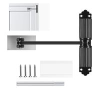 Dajidafu Cierrapuertas automático, cierrapuertas de jardín, 170 x 32 mm, fuerza de cierre ajustable, cierrapuertas de jardín con 4 tornillos y barras de ajuste, para la mayoría de las puertas