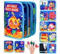 Dajidafu Quiet Book a partir de 1 año - Arca Noé historia bíblica, 18 actividades clásicas Busy Board promueve la motricidad fina, regalo de bautismo libro para juguetes Montessori a partir de 1, 2, 3
