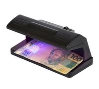 DAJILI Detector de dinero falso, comprobador de notas, luz UV, enchufe del Reino Unido, máquina de verificación de dinero para prevención de fraudes con LED, notas falsas de utilería, verificación de