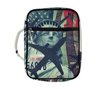 Dajingkj Funda de Biblia con Cremallera Grande Personalizada para Mujer - Portada de Libro con Bolsillo y Asa - Estatua de la Libertad, Talla Única