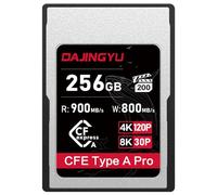 DAJINGYU Tarjeta de memoria profesional CFexpress tipo A de 256 GB, hasta 900 MB/s de velocidad de lectura y 800 MB/s de velocidad de escritura para grabación de video y foto 4K 120P, 8K 30P