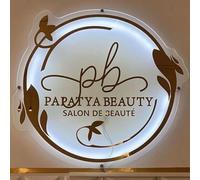 DAKABUKA Letrero de neón personalizado con logotipo de negocios, acrílico iluminado, retroiluminado, letrero de metal flotante para tienda, salón de belleza, manicura, peluquería, decoración de pared
