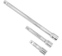 DAKCOS 1/2" Juego de Alargadores de Vaso de 3 Piezas Juego de Barras de Extensión, 75-125-250mm, Cr-V