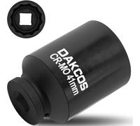 DAKCOS 1/2" Llave de Impacto Vaso Largo 41mm Multidiente 12 caras, Cr-Mo, 78mm de longitud