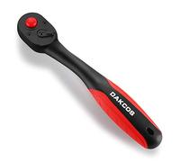 DAKCOS 1/2" Llave de trinquete Carraca reversible de liberación rápida, 72 Dientes Cr-V
