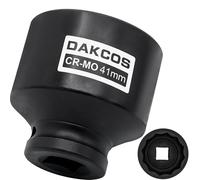 DAKCOS 41mm Llave de Impacto Vaso de 1/2",Llave de Vaso Multidiente 12 caras, Cr-Mo
