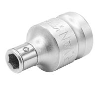 DAKCOS Adaptador de puntas con bola de retención, Antrieb 1/2" - Hexágono interior 1/4", CR-V