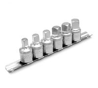 DAKCOS Juego de 6 Llaves de Aceite para Tapones Carter, 1/2" 4PC métricas de 8 mm/10 mm/12 mm/14 mm, Llave para el servicio de aceite de 3/8" y 1/2", acero al cromo vanadio