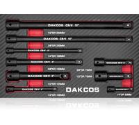DAKCOS Juego de 9 barras de extensión CR-V de 1/2 1/4 3/8 pulgadas con fosfatado negro