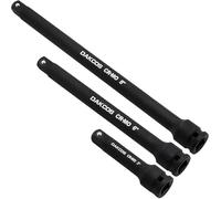 DAKCOS Juego de barras de extensión de enchufe de impacto de 3/8 pulgadas, herramienta de enchufe de 3 piezas, CR-MO con fosfatado negro