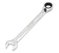 DAKCOS Llave Combinada con Carraca Trinquete Reversible de 13mm CR-V con acabado cromado mate