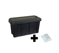 Daken Blackit Lite - Caja de herramientas para remolque, caja de almacenamiento, Daken B24-1 + kit de montaje MON301, acero inoxidable GmbH