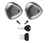 DAKEN Blackstone Combo Doble - Juego de 2 Cerraduras de Alta Seguridad para Vehículos Comerciales, Cierre Automático, Acero Inoxidable