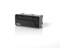 DAKEN Caja de herramientas BLACKIT 82202 23L 550x250x295mm cofre portaherramientas negro con doble cerradura para remolque furgoneta y camión profesional certificado TÜV