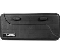 DAKEN Caja de herramientas BLACKIT 82202 23L 550x250x295mm cofre portaherramientas negro con doble cerradura para remolque furgoneta y camión profesional certificado TÜV