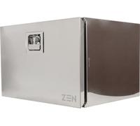 DAKEN Caja de herramientas ZEN Z13 8Z1320 capacidad 108 litros cofre de acero inoxidable pulido para camión remolque y furgoneta dimensiones 600 x 400 x 500 mm con cerradura