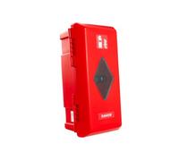 DAKEN Caja para extintor 6kg ADAMANT 82070 armario porta extintor para camión remolque y furgoneta color rojo dimensiones 611 x 310 x 247 mm con ventana de inspección