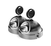 Daken Juego de 2 Cerraduras Saturn Evo Double – Manuales, Acero Inoxidable, Alta Resistencia