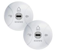 DAKEN Saturn GO - Cerraduras fijas para vehículos comerciales, bloqueo manual, zamak (Doble, Blanco)