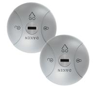 DAKEN Saturn GO - Cerraduras fijas para vehículos comerciales, bloqueo manual, zamak (Doble, Gris)