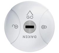 DAKEN Saturn GO - Cerraduras fijas para vehículos comerciales, bloqueo manual, zamak (Sencillo, Blanco)