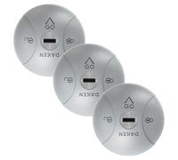 DAKEN Saturn GO - Cerraduras fijas para vehículos comerciales, bloqueo manual, zamak (Triple, Gris)