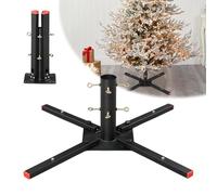 DAKEPOLE Portaárboles para Árboles Artificiales - Adapta Troncos de hasta 38cm de Diámetro con Base Magnética. Base Metálica Robusta, 4 Tornillos Multidireccionales, Acabado Negro Mate Antiarañazos