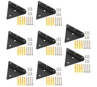 DAKFOOK Paquete de 8 soportes flotantes de 4 pulgadas, capacidad de 55 libras, soportes de estante triangulares invisibles con accesorios de montaje, soportes de pared ocultos de metal resistente para