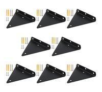 DAKFOOK Paquete de 8 soportes flotantes negros de 5 pulgadas, capacidad de 55 libras, soportes de estante triangulares invisibles con accesorios de montaje, soportes de pared ocultos de metal