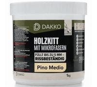 DAKKO Masilla para madera 1 kg, Pino Medio - Masilla reparadora con fibras de bambú para daños y grietas en muebles y puertas, interior y exterior, secado rápido, resistente al agrietamiento