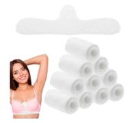 DAKLUNAR 10 Forros de Sujetador de Algodón para Mujer Erupción de Sudor Almohadilla Absorbente de Sudor para Debajo de los Senos Rectangular Debajo Bra 3 Capas