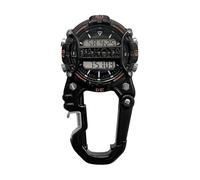 Dakota Clip de jaula, durabilidad premium, regalos al aire libre para hombres, uso para campo y trabajo, reloj de bolsillo de calidad, reloj táctico con linterna LED, protector de esfera, negro, Cage