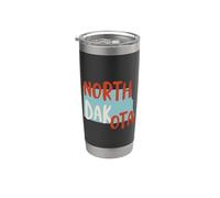 Dakota del Norte Estados Unidos, ND Estado de Dakota del Norte Souvenir Vaso térmico de acero inoxidable de doble pared