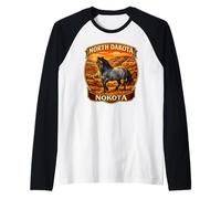 Dakota del Norte Nokota Camiseta Manga Raglan