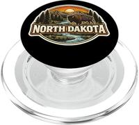 Dakota del Norte Souvenir Vacation Memorabilia Badge State Trip PopSockets PopGrip para MagSafe