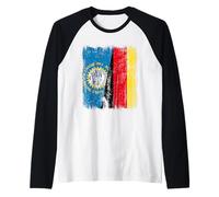 Dakota del Sur, Alemania, Media Bandera, Dakota del Sur, Patrimonio alemán Camiseta Manga Raglan