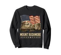 Dakota del Sur Mount Rushmore Bandera Americana Vintage Pride Sudadera