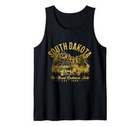 Dakota del Sur Mount Rushmore Bisonte Vintage Pride Camiseta sin Mangas