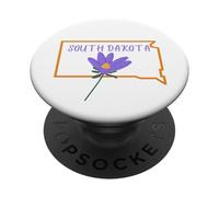 Dakota del Sur State Flower American Pasque PopSockets PopGrip Adhesivo