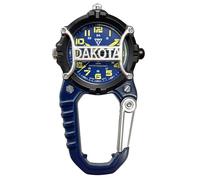 Dakota Reloj de microluz, reloj de clip, linterna y reloj, regalos al aire libre para hombres, uso para reloj de campo y trabajo, reloj táctico con linterna LED con o sin protector de esfera, Azul