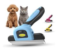 DakPets FURblaster - Cepillo de aseo para Perros Pequeños, Medianos y Grandes + Gatos con Pelaje Corto a Largo, color Azúl