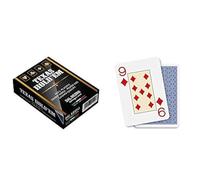 Dal Negro - Baraja de Cartas Profesionales de Poker Texas Hold'em Casino Quality, plastificadas e Impermeables, 1 baraja de 55 Jumbo Index con Jolly, Retro Azul, Made in Italy