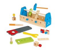 Dal Negro - Caja de Herramientas de Madera para niños, Multicolor, 54109
