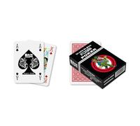 Dal Negro Dal Negro-00028 Naipes DE Poker Long Life NTP plastico, Color Rojo (00028)