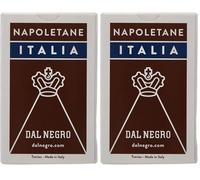 Dal Negro - Napoletane Italia-Estuche Marrón Cartas de Juego Regionales, Multicolor, de 3 a 99 años, 010069 (Paquete de 2)