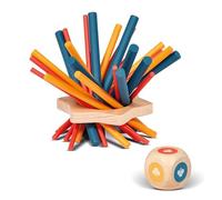 Dal Negro - Shangai Stellar, Juego de Habilidad de Madera Adecuado para Adultos, niños y niños a Partir de 5 años.