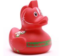 Dala - Pato de baño con llavero de goma en el set I L9 cm I Pato chirriante I Regalo para Escandinavia I