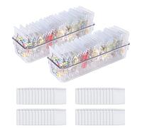 Dalababa 2 Piezas Caja de Almacenamiento de Joyas con 100 Piezas Bolsa de Sellado Transparente Organizador Joyero Jewelry Organizer para Anillos, Collares, Pulseras